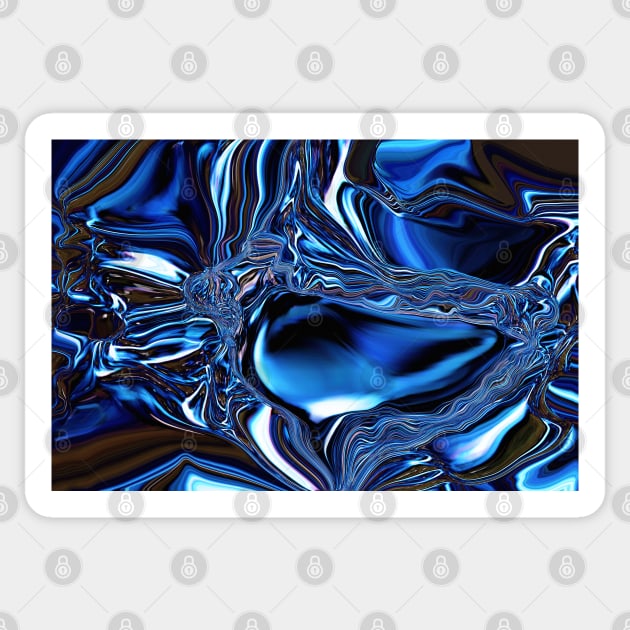 Blue and White Metal Waves Sticker by mavicfe